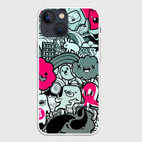Чехол для iPhone 13 mini с принтом sticker bombing в городе Новоалтайск,  |  | бомбинг | стикер