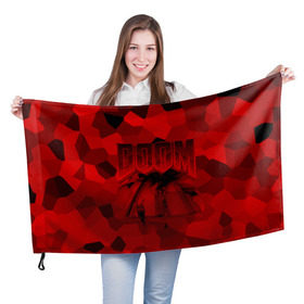 Флаг 3D с принтом Doom classic 3 в городе Новоалтайск, 100% полиэстер | плотность ткани — 95 г/м2, размер — 67 х 109 см. Принт наносится с одной стороны | 