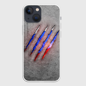 Чехол для iPhone 13 mini с принтом Русский изнутри в городе Новоалтайск,  |  | Тематика изображения на принте: patriot | russia | искры | металл | патриот | россия | русский | сталь | триколор | флаг | царапина