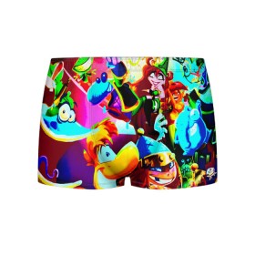 Мужские трусы 3D с принтом Rayman в городе Новоалтайск, 50% хлопок, 50% полиэстер | классическая посадка, на поясе мягкая тканевая резинка | game | rayman | игры | прикольные