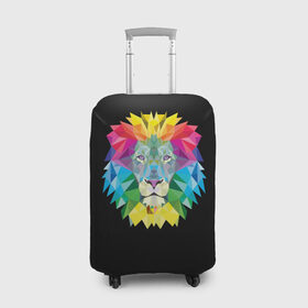 Чехол для чемодана 3D с принтом Lion color в городе Новоалтайск, 86% полиэфир, 14% спандекс | двустороннее нанесение принта, прорези для ручек и колес | lion | голова животного | кот | кошка | лев | цвет