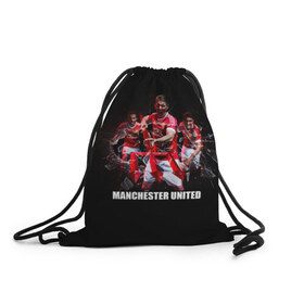Рюкзак-мешок 3D с принтом Manchester united в городе Новоалтайск, 100% полиэстер | плотность ткани — 200 г/м2, размер — 35 х 45 см; лямки — толстые шнурки, застежка на шнуровке, без карманов и подкладки | Тематика изображения на принте: manchester united | англия | манчестер юнайтед | премьер лига | футбол