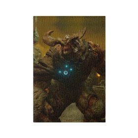 Обложка для паспорта матовая кожа с принтом New Doom в городе Новоалтайск, натуральная матовая кожа | размер 19,3 х 13,7 см; прозрачные пластиковые крепления | doom | дум
