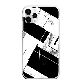 Чехол для iPhone 11 Pro Max матовый с принтом Линии в городе Новоалтайск, Силикон |  | белый | геометрия | черный