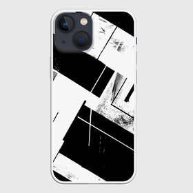 Чехол для iPhone 13 mini с принтом Линии в городе Новоалтайск,  |  | белый | геометрия | черный