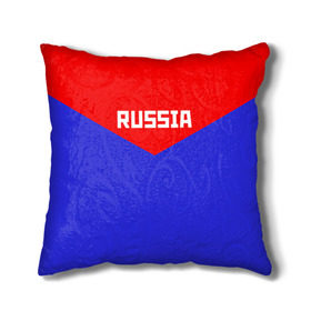 Подушка 3D с принтом Russia в городе Новоалтайск, наволочка – 100% полиэстер, наполнитель – холлофайбер (легкий наполнитель, не вызывает аллергию). | состоит из подушки и наволочки. Наволочка на молнии, легко снимается для стирки | 2016 | олимпиада | ретро | россия | сборная | сборная россии | советский союз | ссср