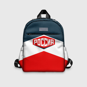 Детский рюкзак 3D с принтом Россия СССР в городе Новоалтайск, 100% полиэстер | лямки с регулируемой длиной, сверху петелька, чтобы рюкзак можно было повесить на вешалку. Основное отделение закрывается на молнию, как и внешний карман. Внутри дополнительный карман. По бокам два дополнительных кармашка | 2016 | олимпиада | ретро | россия | сборная | сборная россии | советский союз | ссср