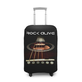 Чехол для чемодана 3D с принтом ROCK ALIVE в городе Новоалтайск, 86% полиэфир, 14% спандекс | двустороннее нанесение принта, прорези для ручек и колес | rock | рок | рок жив | рок музыка | русский рок