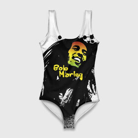 Купальник-боди 3D с принтом Bob Marley в городе Новоалтайск, 82% полиэстер, 18% эластан | Круглая горловина, круглый вырез на спине | bob marley | боб марли | музыка | регги | ямайка