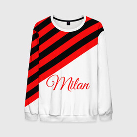 Мужской свитшот 3D с принтом AC Milan в городе Новоалтайск, 100% полиэстер с мягким внутренним слоем | круглый вырез горловины, мягкая резинка на манжетах и поясе, свободная посадка по фигуре | Тематика изображения на принте: 