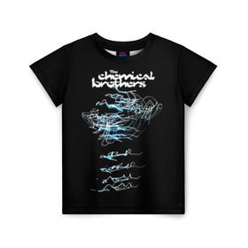 Детская футболка 3D с принтом Chemical Brothers в городе Новоалтайск, 100% гипоаллергенный полиэфир | прямой крой, круглый вырез горловины, длина до линии бедер, чуть спущенное плечо, ткань немного тянется | big beat | chemical brothers | биг бит | бигбит | кемикал бразерс | электронная | электронная музыка
