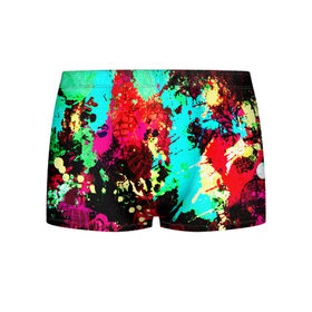 Мужские трусы 3D с принтом Абстракция красок в городе Новоалтайск, 50% хлопок, 50% полиэстер | классическая посадка, на поясе мягкая тканевая резинка | Тематика изображения на принте: 