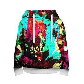 Детская толстовка 3D с принтом Абстракция красок в городе Новоалтайск, 100% полиэстер | двухслойный капюшон со шнурком для регулировки, мягкие манжеты на рукавах и по низу толстовки, спереди карман-кенгуру с мягким внутренним слоем | 