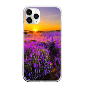 Чехол для iPhone 11 Pro матовый с принтом Лавандовое поле в городе Новоалтайск, Силикон |  | закат | лиловый | пейзаж | яркий