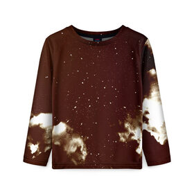 Детский лонгслив 3D с принтом Old kosmos в городе Новоалтайск, 100% полиэстер | длинные рукава, круглый вырез горловины, полуприлегающий силуэт
 | вселенная | галактика | звезды | планеты | туманность