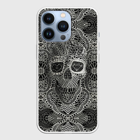 Чехол для iPhone 13 Pro с принтом Кружевной череп в городе Новоалтайск,  |  | скелет