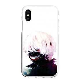Чехол для iPhone XS Max матовый с принтом Smile в городе Новоалтайск, Силикон | Область печати: задняя сторона чехла, без боковых панелей | Тематика изображения на принте: anime | ghoul | tokyo | tokyo ghoul | гуль