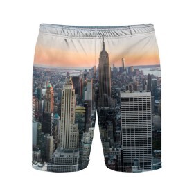 Мужские шорты 3D спортивные с принтом Америка в городе Новоалтайск,  |  | america | empire state building | new york | usa | америка | высотки | мегаполис | нью йорк | сша | штаты