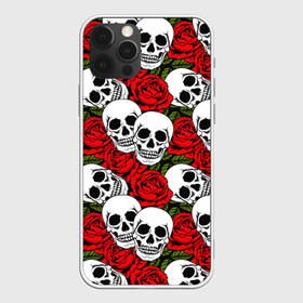 Чехол для iPhone 12 Pro Max с принтом Черепа в розах в городе Новоалтайск, Силикон |  | music | rock | skull | музыка | рок | череп | черепа