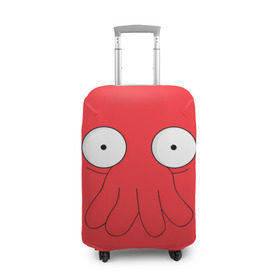 Чехол для чемодана 3D с принтом Zoidberg в городе Новоалтайск, 86% полиэфир, 14% спандекс | двустороннее нанесение принта, прорези для ручек и колес | futurama | zoidberg | доктор | зойдберг | футурама