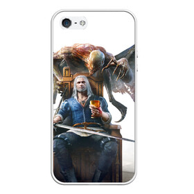Чехол для iPhone 5/5S матовый с принтом The Witcher 3 Wild Hunt в городе Новоалтайск, Силикон | Область печати: задняя сторона чехла, без боковых панелей | 3 | hunt | the witcher | wild | ведьмак | дикая | охота