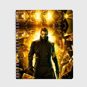 Тетрадь с принтом Deus Ex в городе Новоалтайск, 100% бумага | 48 листов, плотность листов — 60 г/м2, плотность картонной обложки — 250 г/м2. Листы скреплены сбоку удобной пружинной спиралью. Уголки страниц и обложки скругленные. Цвет линий — светло-серый
 | deus ex | human revolution | mankind divided | адам дженсен | деус экс