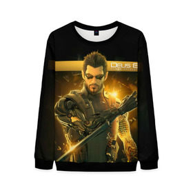 Мужской свитшот 3D с принтом Deus Ex в городе Новоалтайск, 100% полиэстер с мягким внутренним слоем | круглый вырез горловины, мягкая резинка на манжетах и поясе, свободная посадка по фигуре | Тематика изображения на принте: deus ex | human revolution | mankind divided | адам дженсен | деус экс