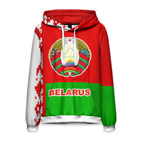 Мужская толстовка 3D с принтом Belarus 5 в городе Новоалтайск, 100% полиэстер | двухслойный капюшон со шнурком для регулировки, мягкие манжеты на рукавах и по низу толстовки, спереди карман-кенгуру с мягким внутренним слоем. | belarus | беларусь