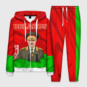 Мужской костюм 3D с принтом Belarus 17 в городе Новоалтайск, 100% полиэстер | Манжеты и пояс оформлены тканевой резинкой, двухслойный капюшон со шнурком для регулировки, карманы спереди | belarus | беларусь | лукашенко | президент