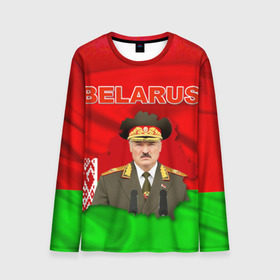 Мужской лонгслив 3D с принтом Belarus 17 в городе Новоалтайск, 100% полиэстер | длинные рукава, круглый вырез горловины, полуприлегающий силуэт | belarus | беларусь | лукашенко | президент