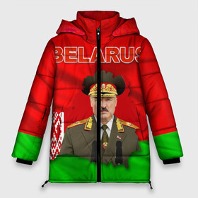 Женская зимняя куртка 3D с принтом Belarus 17 в городе Новоалтайск, верх — 100% полиэстер; подкладка — 100% полиэстер; утеплитель — 100% полиэстер | длина ниже бедра, силуэт Оверсайз. Есть воротник-стойка, отстегивающийся капюшон и ветрозащитная планка. 

Боковые карманы с листочкой на кнопках и внутренний карман на молнии | belarus | беларусь | лукашенко | президент