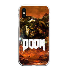 Чехол для iPhone XS Max матовый с принтом Doom 4 Hell Cyberdemon в городе Новоалтайск, Силикон | Область печати: задняя сторона чехла, без боковых панелей | cyberdemon | demon | doom | hell | дум