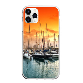 Чехол для iPhone 11 Pro Max матовый с принтом Barcelona в городе Новоалтайск, Силикон |  | barcelona | spain | барселона | европа | закат | испания | каталония | море | парусник | фрегат | яхта