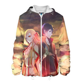 Мужская куртка 3D с принтом Sword Art Online в городе Новоалтайск, ткань верха — 100% полиэстер, подклад — флис | прямой крой, подол и капюшон оформлены резинкой с фиксаторами, два кармана без застежек по бокам, один большой потайной карман на груди. Карман на груди застегивается на липучку | anime | asuna | kirito | sword art online | аниме | асада | асуна | кирито | мастера меча онлайн | синон