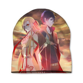 Шапка 3D с принтом Sword Art Online в городе Новоалтайск, 100% полиэстер | универсальный размер, печать по всей поверхности изделия | anime | asuna | kirito | sword art online | аниме | асада | асуна | кирито | мастера меча онлайн | синон