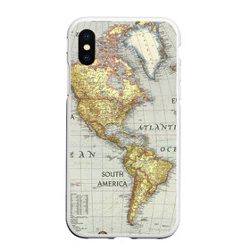 Чехол для iPhone XS Max матовый с принтом Карта 16 в городе Новоалтайск, Силикон | Область печати: задняя сторона чехла, без боковых панелей | map | world | карта | мир