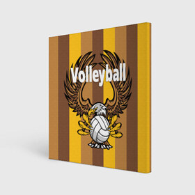 Холст квадратный с принтом Волейбол 30 в городе Новоалтайск, 100% ПВХ |  | volleyball | волейбол