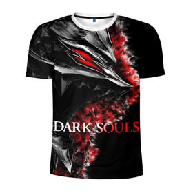 Мужская футболка 3D спортивная с принтом Dark Souls 7 в городе Новоалтайск, 100% полиэстер с улучшенными характеристиками | приталенный силуэт, круглая горловина, широкие плечи, сужается к линии бедра | dark souls | praise the sun | you died | дарк соулс