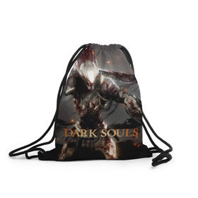 Рюкзак-мешок 3D с принтом Dark Souls 8 в городе Новоалтайск, 100% полиэстер | плотность ткани — 200 г/м2, размер — 35 х 45 см; лямки — толстые шнурки, застежка на шнуровке, без карманов и подкладки | dark souls | praise the sun | you died | дарк соулс