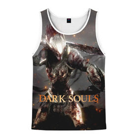 Мужская майка 3D с принтом Dark Souls 8 в городе Новоалтайск, 100% полиэстер | круглая горловина, приталенный силуэт, длина до линии бедра. Пройма и горловина окантованы тонкой бейкой | dark souls | praise the sun | you died | дарк соулс
