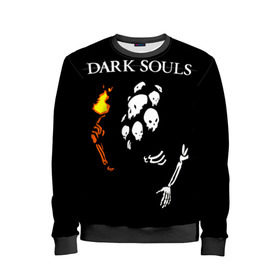 Детский свитшот 3D с принтом Dark Souls 13 в городе Новоалтайск, 100% полиэстер | свободная посадка, прямой крой, мягкая тканевая резинка на рукавах и понизу свитшота | dark souls | praise the sun | you died | дарк соулс