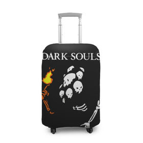 Чехол для чемодана 3D с принтом Dark Souls 13 в городе Новоалтайск, 86% полиэфир, 14% спандекс | двустороннее нанесение принта, прорези для ручек и колес | dark souls | praise the sun | you died | дарк соулс