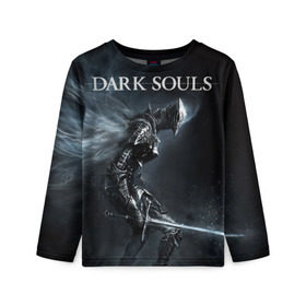 Детский лонгслив 3D с принтом Dark Souls 15 в городе Новоалтайск, 100% полиэстер | длинные рукава, круглый вырез горловины, полуприлегающий силуэт
 | dark souls | praise the sun | you died | дарк соулс