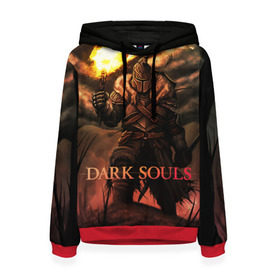 Женская толстовка 3D с принтом Dark Souls 18 в городе Новоалтайск, 100% полиэстер  | двухслойный капюшон со шнурком для регулировки, мягкие манжеты на рукавах и по низу толстовки, спереди карман-кенгуру с мягким внутренним слоем. | dark souls | praise the sun | you died | дарк соулс