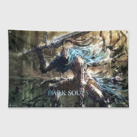 Флаг-баннер с принтом Dark Souls 20 в городе Новоалтайск, 100% полиэстер | размер 67 х 109 см, плотность ткани — 95 г/м2; по краям флага есть четыре люверса для крепления | dark souls | praise the sun | you died | дарк соулс