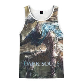 Мужская майка 3D с принтом Dark Souls 20 в городе Новоалтайск, 100% полиэстер | круглая горловина, приталенный силуэт, длина до линии бедра. Пройма и горловина окантованы тонкой бейкой | dark souls | praise the sun | you died | дарк соулс