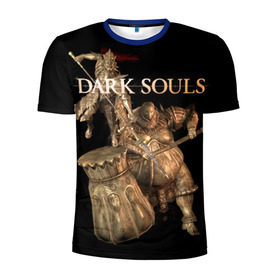 Мужская футболка 3D спортивная с принтом Dark Souls 22 в городе Новоалтайск, 100% полиэстер с улучшенными характеристиками | приталенный силуэт, круглая горловина, широкие плечи, сужается к линии бедра | dark souls | praise the sun | you died | дарк соулс