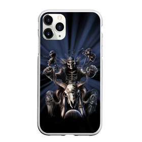 Чехол для iPhone 11 Pro матовый Скелет на мотоцикле: в городе Новоалтайск, Силикон | | ride or die | байкер