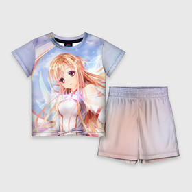 Детский костюм с шортами 3D с принтом Asuna anime в городе Новоалтайск,  |  | Тематика изображения на принте: anime | asuna | sword art online | аниме | асуна | мастера меча онлайн