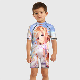 Детский купальный костюм 3D с принтом Asuna anime в городе Новоалтайск, Полиэстер 85%, Спандекс 15% | застежка на молнии на спине | anime | asuna | sword art online | аниме | асуна | мастера меча онлайн